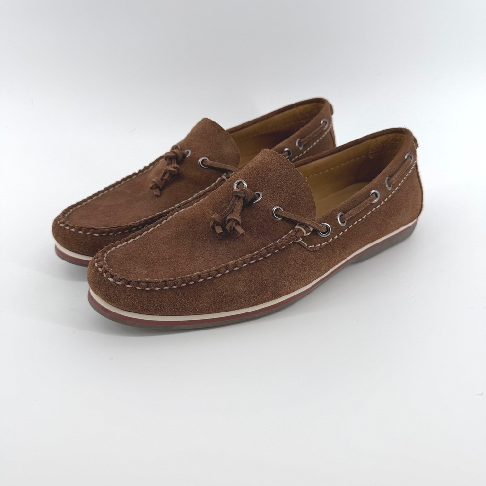 Peter Millar Mens 9M Brown Suede Driving Loafers Slip On Moccasins Shoes 12452